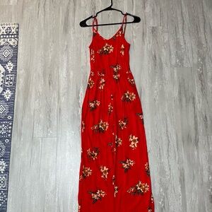 Y2K Red Floral Romper